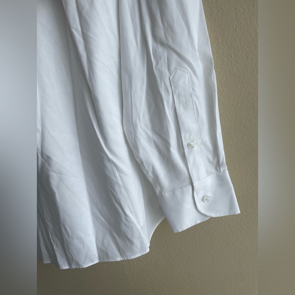 New J.Crew Men Classic Black Label Button Up Shirt Size Medium Long Sleeve White - Picture 6 of 12